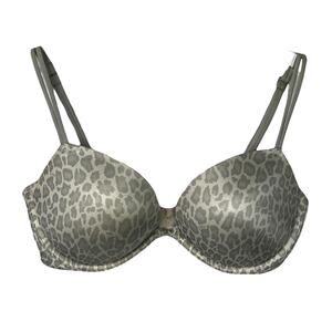 PINK Victorias Secret Heartbreaker Push Up Multiway Underwire Bra Cheetah 36D